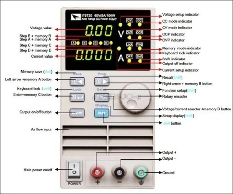 1PC New Itech IT6720 Programma - đánh giá và giá Programmable Dc Power Supply 60V 5A